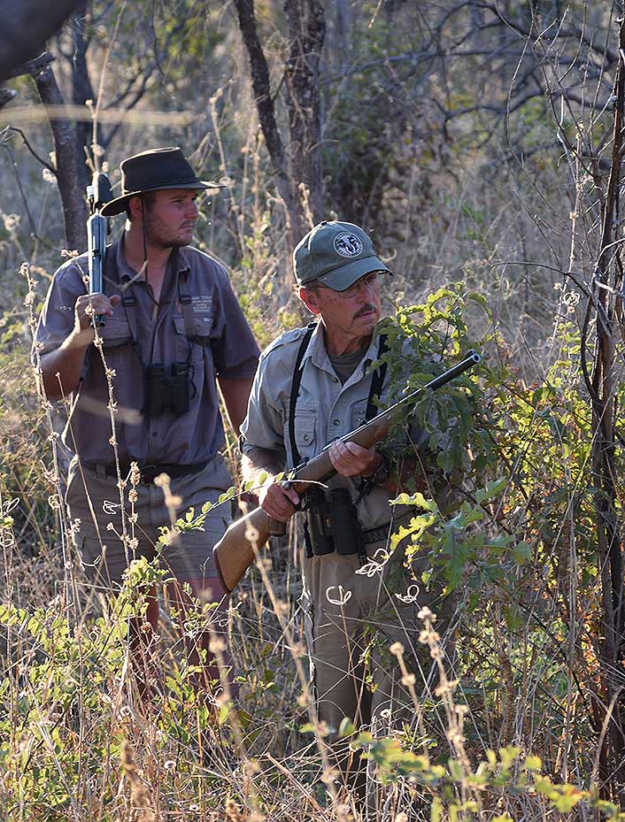 In heavy African bush, a potent .375 is best served with 300-grain bluff-nose bullets, softs or solids.