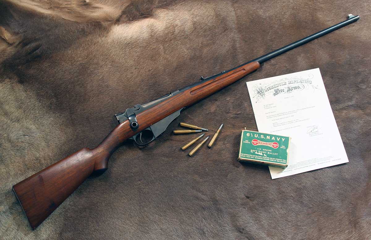 Capital Sports & Western Wear carries firearms from the latest in-stuff to used guns, many made in the 19th century, like this 6mm Lee Navy.